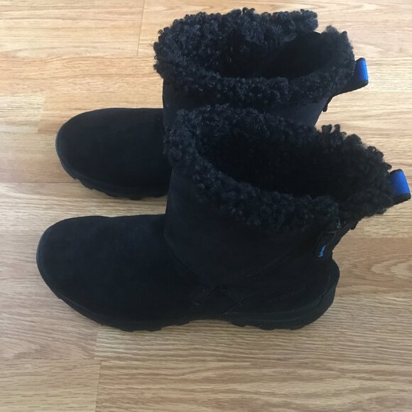 Merrell Icepack 2 Zip Polar Waterproof Snow Boot Black Suede Leather Size 9 - Picture 4 of 13